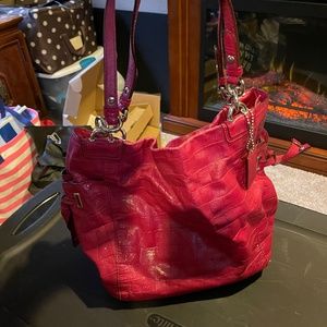 Coach leather shoulder bag